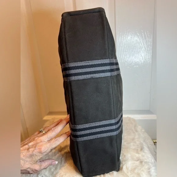 HERMES FOURRE TOUT MM VINTAGE TOTE BAG CANVAS BLACK - Picture 6 of 13